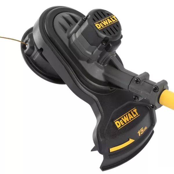 DEWALT 15 in. 60V MAX Cordless FLEXVOLT Brushless String Grass Trimmer with Bonus Bare Cordless Handheld Blower Included