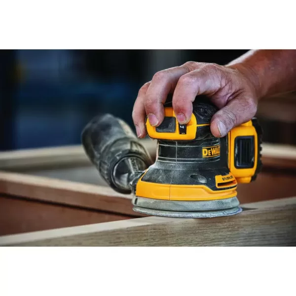 DEWALT 20-Volt MAX XR Cordless Brushless 1/4 Sheet Sander with 5 in. Random Orbital Sander, (1) 20-Volt Battery 3.0Ah & Charger