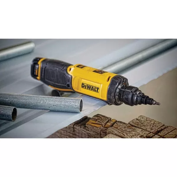 DEWALT 8-Volt MAX Cordless Gyroscopic Screwdriver with Conduit Reamer, (2) 1.0Ah Batteries, Charger & Bag