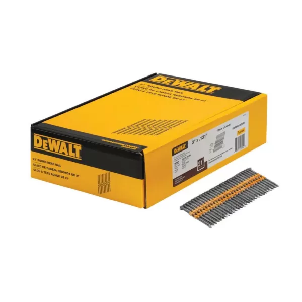 DEWALT Pneumatic 21-Degree Collated Framing Nailer with Bonus 3 in. x 0.131 in. Metal Framing Nails (2000-Pack)