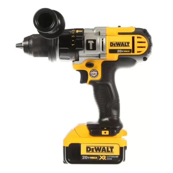 DEWALT 20-Volt MAX Cordless Premium 3-Speed 1/2 in. Hammer Drill with (2) 20-Volt 4.0Ah Batteries, Charger & Case