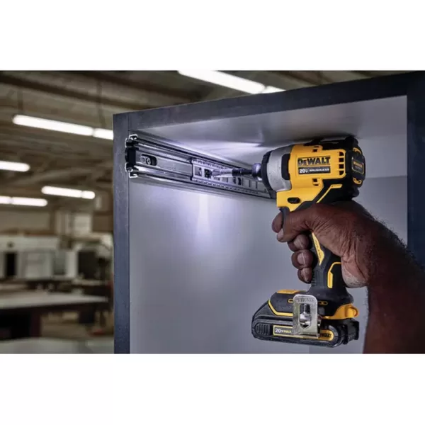 DEWALT ATOMIC 20-Volt MAX Cordless Brushless Compact 1/4 in. Impact Driver, (1) 20-Volt 1.3Ah & (1) 20-Volt 4.0Ah Batteries