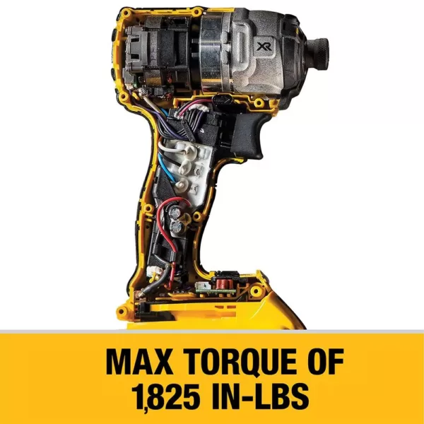 DEWALT 20-Volt MAX XR Cordless Brushless 3-Speed 1/4 in. Impact Driver, (2) 20-Volt 4.0Ah Batteries & (1) 20-Volt 5.0Ah Battery