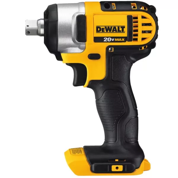 DEWALT 20-Volt MAX Cordless 1/2 in. Impact Wrench Kit with Detent Pin, (2) 20-Volt 4.0Ah Batteries & (1) 20-Volt 5.0Ah Battery