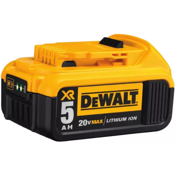 DEWALT 20-Volt MAX Cordless 3/8 in. Impact Wrench Kit with Hog Ring, (2) 20-Volt 4.0Ah Batteries & (1) 20-Volt 5.0Ah Battery