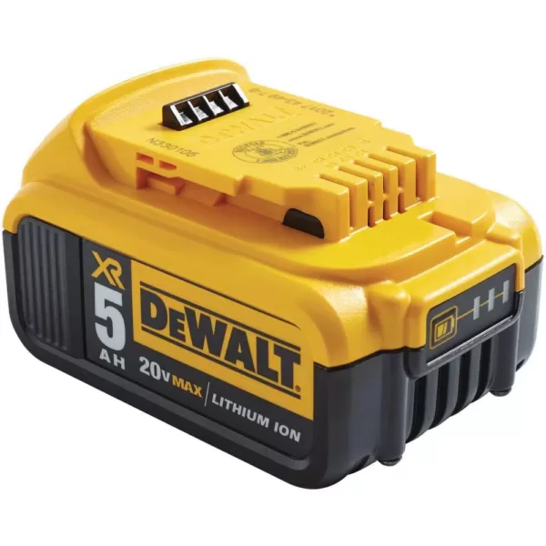 DEWALT 20-Volt MAX XR Cordless Brushless 7/16 in. High Torque Impact Wrench Quick Release Chuck & (1) 20-Volt 5.0Ah Battery