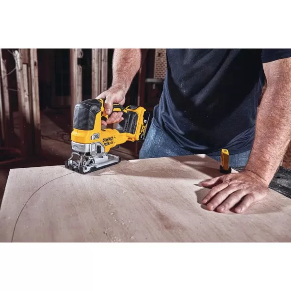 DEWALT 20-Volt MAX XR Cordless Brushless Jigsaw with Brushless Router, (1) 20-Volt 5.0Ah Battery & Charger