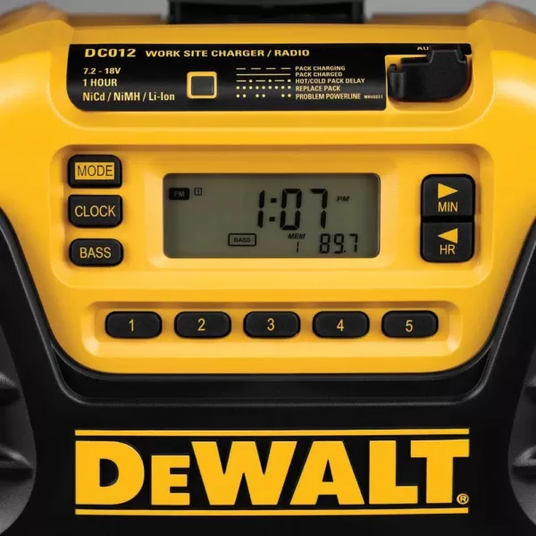 DEWALT 7.2-Volt-18-Volt Heavy-Duty Worksite Radio Charger