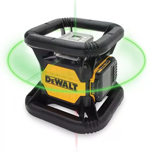 DEWALT 20-Volt Lithium-Ion Green Rotary Laser Level with Bonus Construction Tripod