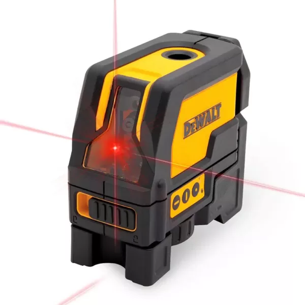 DEWALT Self-Leveling Cross Line and Plumb Spots Laser Level with Bonus 25 ft. Tape Measure