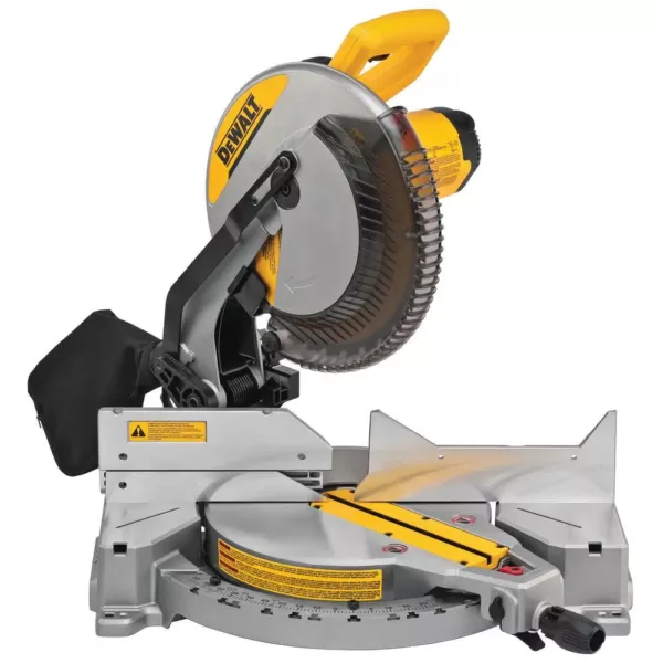 DEWALT 15 Amp Corded 12 in. Compound Single Bevel Miter Saw with Bonus Heavy Duty Miter Saw Stand