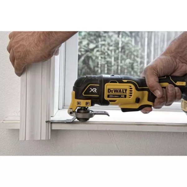 DEWALT 20-Volt MAX XR Cordless Brushless 3-Speed Oscillating Multi-Tool with (1) 20-Volt 2.0Ah Battery & (1) 4.0Ah Battery