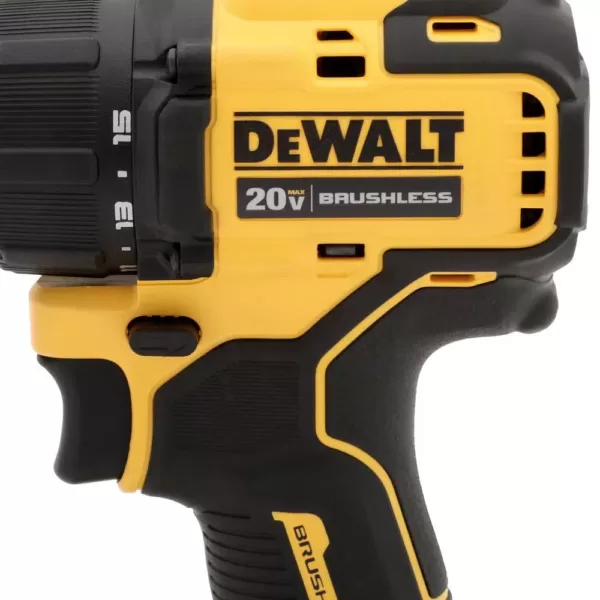 DEWALT ATOMIC 20-Volt MAX Cordless Brushless Compact 1/2 in. Drill/Driver, (2) 20-Volt 1.3Ah Batteries & Oscillating Tool