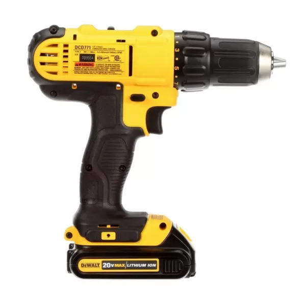 DEWALT 20-Volt MAX Cordless 1/2 in. Drill/Driver, (2) 20-Volt 1.3Ah Batteries, Charger & 1/4 in. Impact Driver