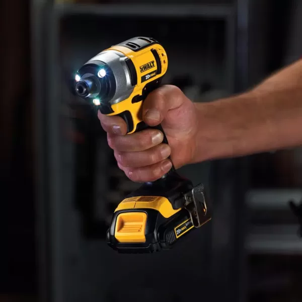 DEWALT 20-Volt MAX Lithium-Ion Cordless Drill Driver/Impact Driver Combo Kit (2-Tool) w/ (2) Batteries 1.5Ah, Charger and Case