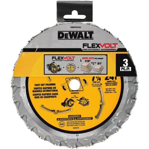 DEWALT FLEXVOLT Reciprocating Saw Blade and 7-1/4 in. Circular Saw Blade Set (11-Pack)