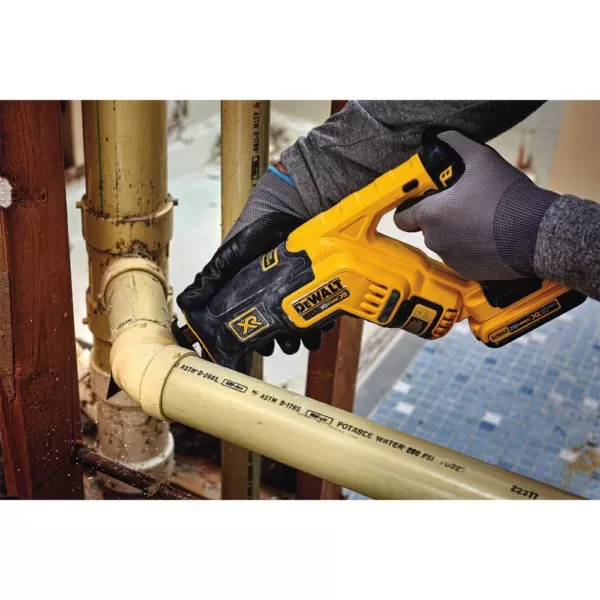 DEWALT 20-Volt MAX XR Cordless Brushless Compact Reciprocating Saw with (1) 20-Volt Battery 6.0Ah