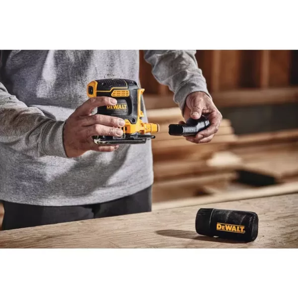 DEWALT 20-Volt MAX XR Cordless Brushless 1/4 Sheet Variable Speed Sander with (1) 20-Volt Battery 3.0Ah & Charger