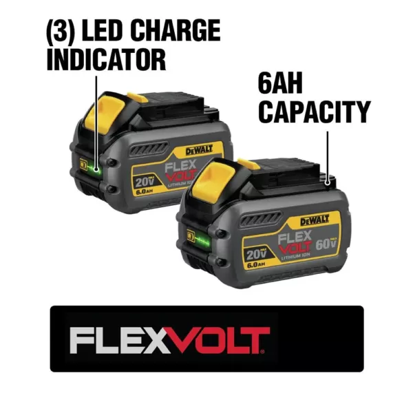 DEWALT FLEXVOLT 60-Volt MAX  Cordless Brushless 8-1/4 in. Table Saw Kit with (2) FLEXVOLT 6.0Ah Batteries