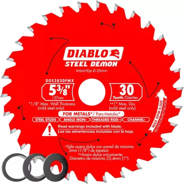 DIABLO 5-3/8 in. x 30-Teeth Metal Cutting Saw Blade with Bushings