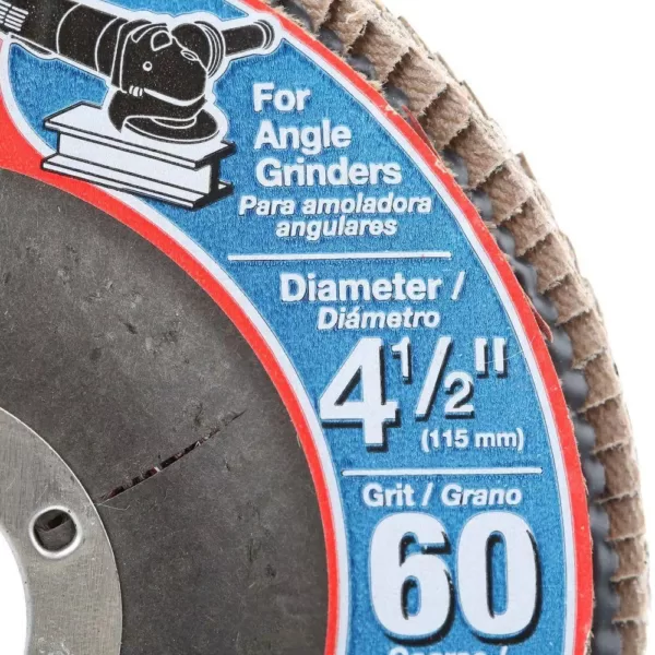 DIABLO 4-1/2 in. 60-Grit Steel Demon Grinding and Polishing Flap Disc with Type 29 Conical Design