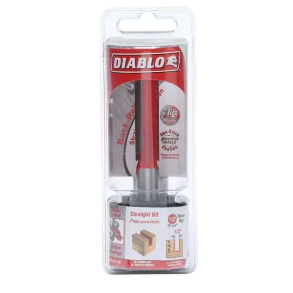 DIABLO 1/2 in. x 2 in. Carbide Straight Router Bit