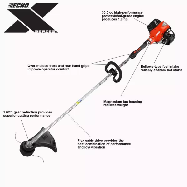 ECHO 30 cc Gas 2-Stroke Cycle Straight Shaft String Trimmer