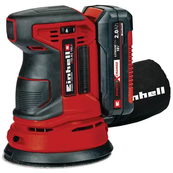 Einhell PXC 18-Volt Cordless 5 in. 22,000-OPM Max Variable Speed Random Orbital Sander Kit (w/ 2.0-Ah Battery + Fast Charger)