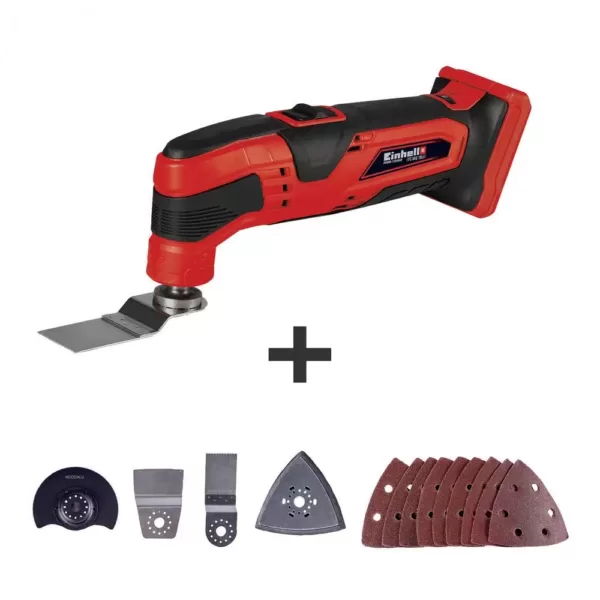 Einhell PXC 18-Volt Cordless 20,000-OPM 10 in. Oscillating Multi-Tool Sander with 13 Accessories Included (Tool-Only)