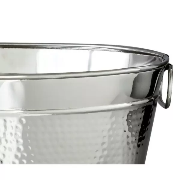 Elegance 7 Gal. Stainless Steel Hammered Oval Party Tub