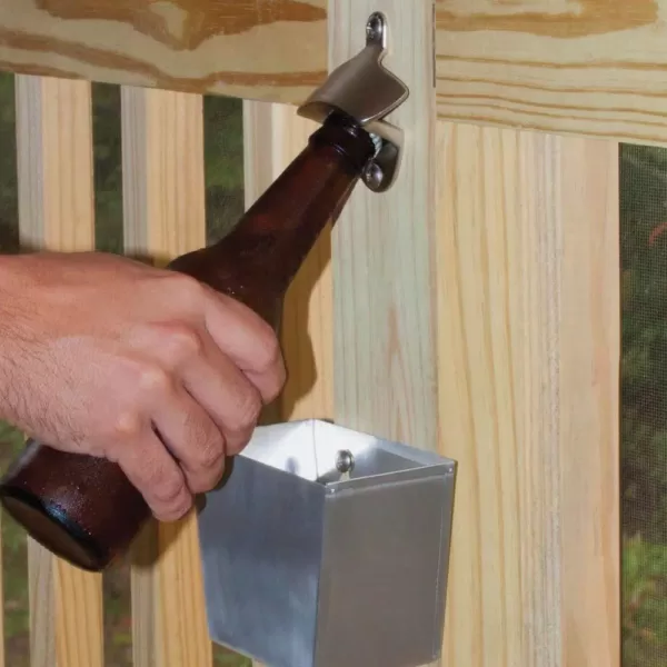 Everbilt Satin Nickel Bottle Opener and Cap Catcher