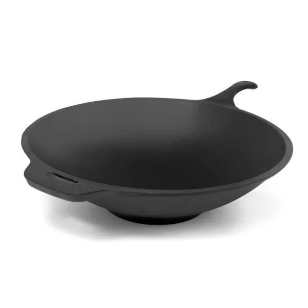 ExcelSteel 12 in. Cast Iron Wok