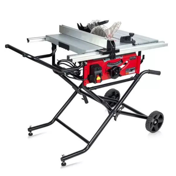 General International 15 Amp 10 in. Commercial Bench-Top Table Saw with Portable Stand