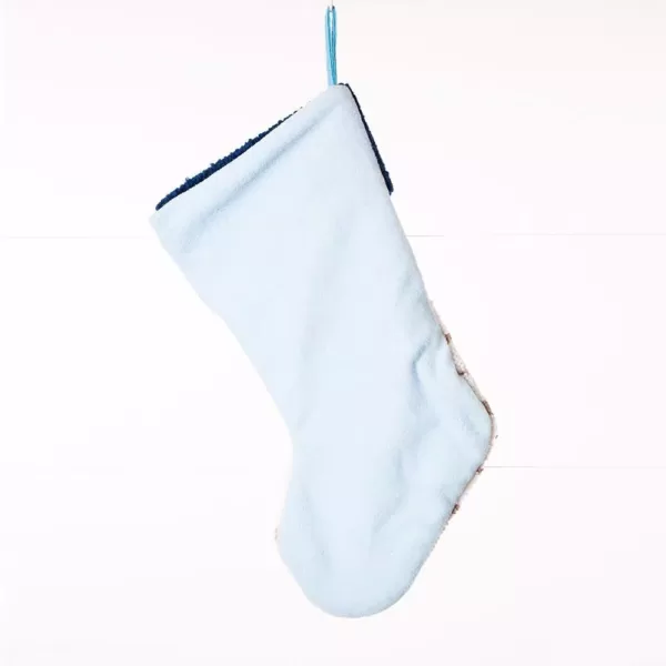 Glitzhome 19 in. L Hooked Stocking, Anchor