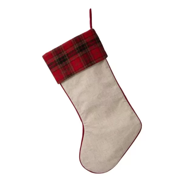 Glitzhome 21 in. Fabric Christmas Stocking - Dachshund