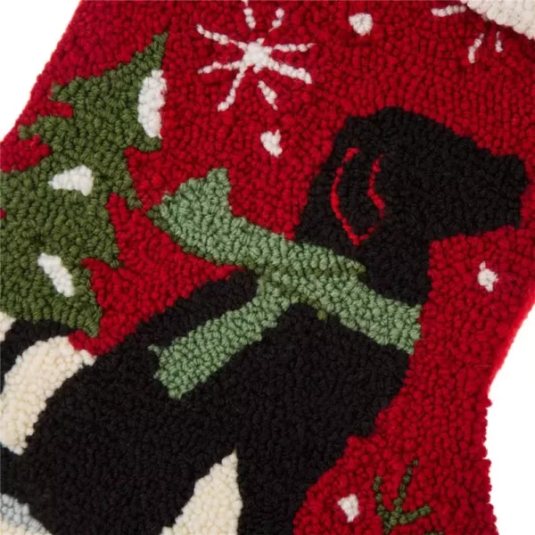 Glitzhome 21 in. Polyester and Acrylic Hooked Cat and Dog Stocking (2-Pack)