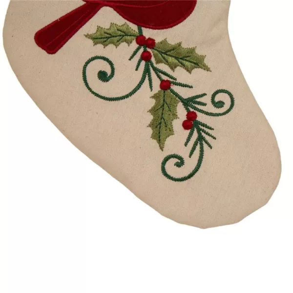 Glitzhome 21 in. Polyester Fabric Christmas Decoration Stocking (2-Pack)