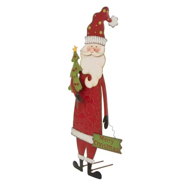 Glitzhome 36 in. H Iron Santa Yard Stake