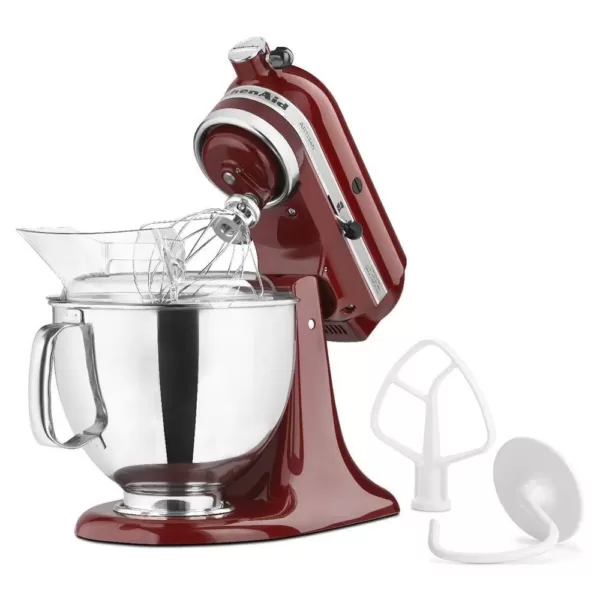 KitchenAid Artisan 5 Qt. 10-Speed Gloss Cinnamon Stand Mixer with Flat Beater, Wire Whip and Dough Hook Attachments