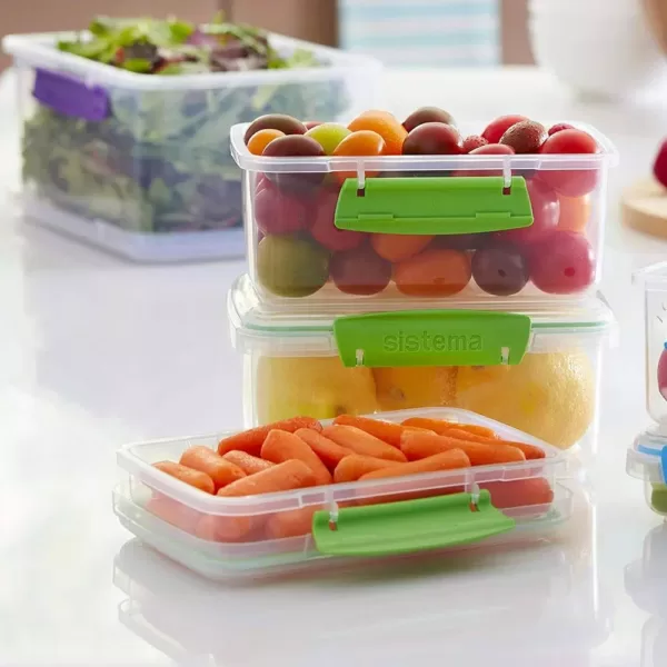 Rubbermaid Sistema KLIP IT Accents Collection 28-Piece Green Food Storage Container Set