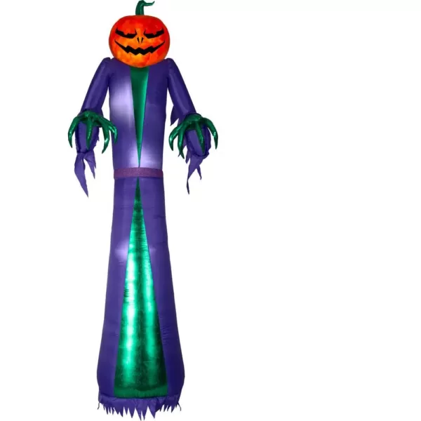 Gemmy 12 ft. H. Halloween Airblown Projection Inflatable Fire and Ice Jack O Reaper Halloween Inflatable