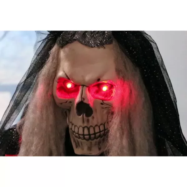 Haunted Hill Farm 5.5 ft. Animatronic Moaning Skeleton Bride Halloween Prop