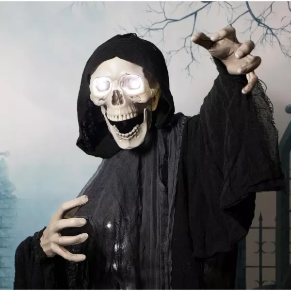 Haunted Hill Farm 5 ft. Animatronic Grim Reaper Halloween Prop