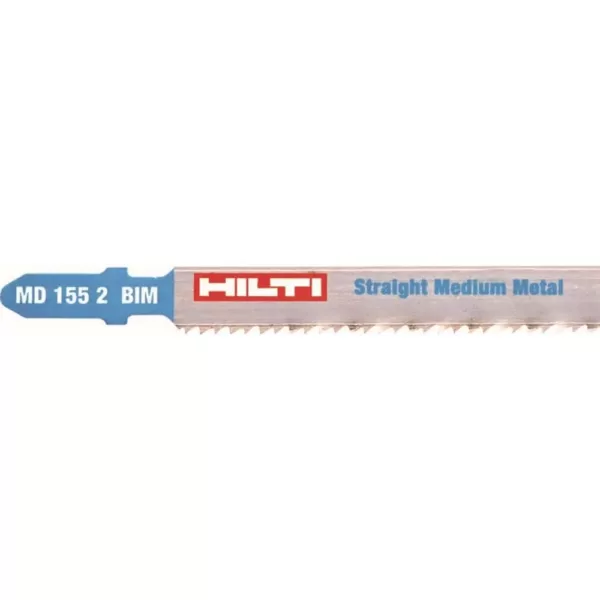 Hilti 6 in. 13 TPI MD 155 2 Bi-Metal T-Shank Premium Jig Saw Blade for Cutting Metals Up To 160 mm Thick (5-Pack)