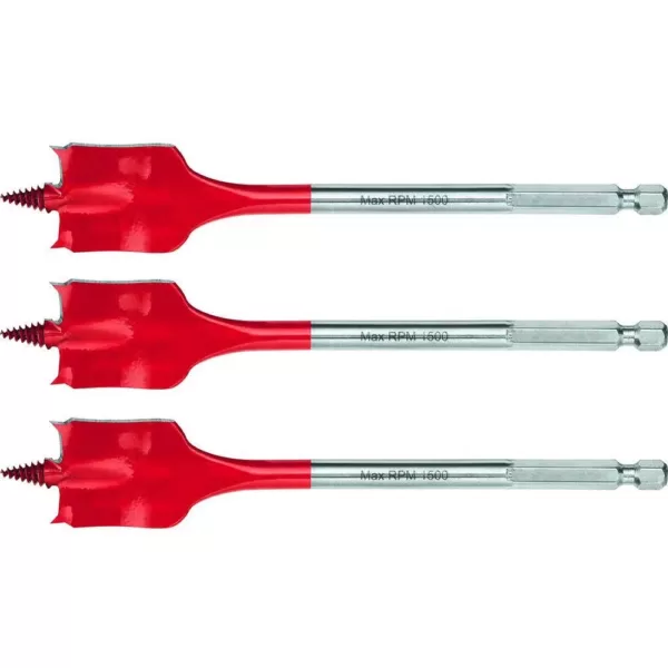 Hilti 5/8 in. x 6 in. High Speed Wood Spade Bits (3-Piece)