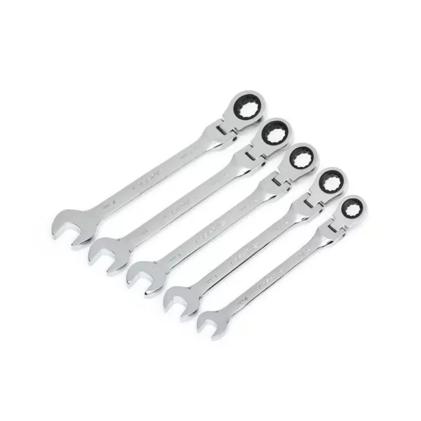 Husky SAE/MM Flex-Head Ratcheting Wrench Set (10-Piece)