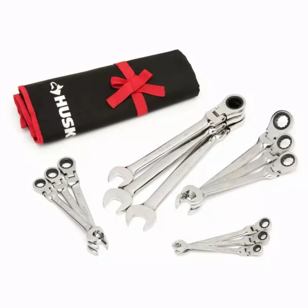 Husky Master SAE Flex Head Ratcheting Wrench Set (12-Piece)