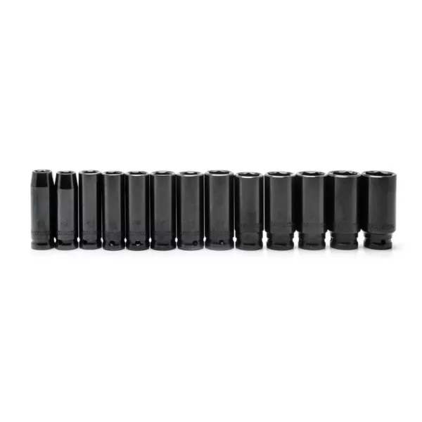 Husky 1/2 in. Drive Metric Deep Impact Socket Set (13-Piece)