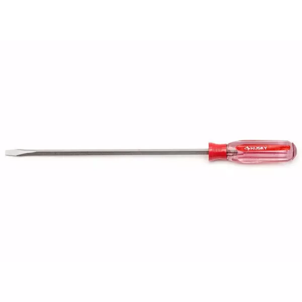 Husky 3/16 in. x 9 in. Square Shaft Standard Slotted Screwdriver