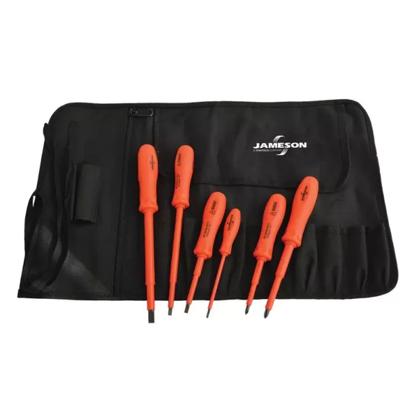 Jameson 6-Piece 1000-Volt Insulated Screwdriver Set